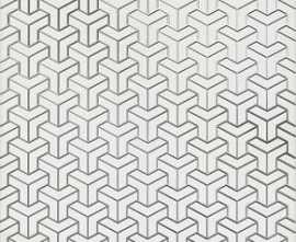 Декор Ломбардиа белый 25x40