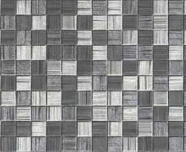 Плитка Мегаполис Мозаика темно-серая 25x50