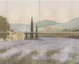 Панно Пикарди Лавандовое поле (из 8-ми плиток) 30x60