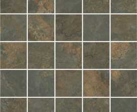 Декор Рамбла коричневый мозаичный 25x25