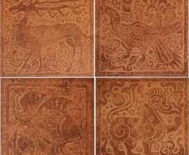 Плитка Родос персиковая декоративная 33x33