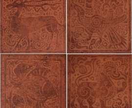Плитка Родос коричневая декоративная 33x33
