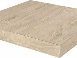 Ступень Сальветти Капучино светлый клееная левая 33x33
