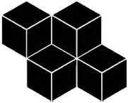 Мозаика Uniwersalna Mozaika prasowana Nero romb hexagon