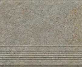Ступень Eremite taupe stopnica prosta struktura mat 30x60