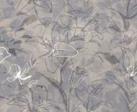 Керамогранит Floresta цветы синий 60x120