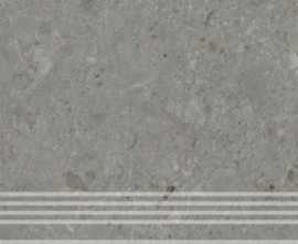 Ступень Чеппо ди Гре серый темный матовый обрезной 30x60