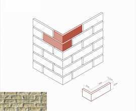 Искусственный камень White Hills 315-15 Брюгге брик угол 8x19x6.5