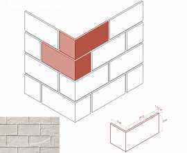 Искусственный камень White Hills 515-05 Тибур Угол 13/29x15