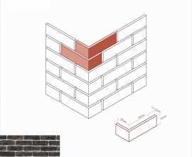 Искусственный камень White Hills 367-85 Линц брик Design угол 8,5 х 19,5x6,6