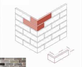 Искусственный камень White Hills 348-95 Рейн брик Design угол 9,5-10,5х21,5-24x6,5-7,8x1,5-2,0
