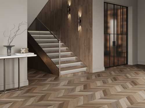 Керамогранит Wood Latina Brown Chevron M  (Laparet, Индия)
