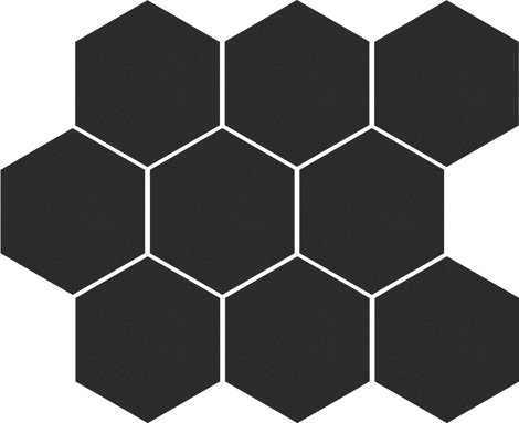 Декор Cambia black lappato Heksagon 27,53x33,4